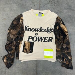 Rework Knowledge is Power Keio MLV T-shirt flannel